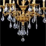 DB002 DUTTI Lámpara Colgante bronce LED de cristal de lujo estilo francés personalizado 6 8 10 14 cabezal de luz para sala de estar vestíbulo villa dormitorio restaurante