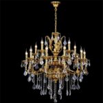 DB002 DUTTI Lámpara Colgante bronce LED de cristal de lujo estilo francés personalizado 6 8 10 14 cabezal de luz para sala de estar vestíbulo villa dormitorio restaurante