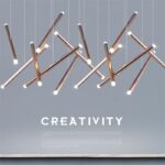 Dutti D0068 LED Lámpara de Araña Moderna: Minimalista, Creativa, Decoración Artística con Personalidad para Sala de Exposición, Tienda, Oficina, Recepción y Bar de Hotel