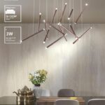 Dutti D0068 LED Lámpara de Araña Moderna: Minimalista, Creativa, Decoración Artística con Personalidad para Sala de Exposición, Tienda, Oficina, Recepción y Bar de Hotel