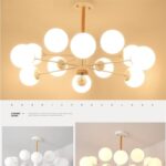 Dutti D0005 Luz LED colgante de madera, candelabro minimalista moderno con personalidad creativa, rústico para sala de estar, restaurante y dormitorio